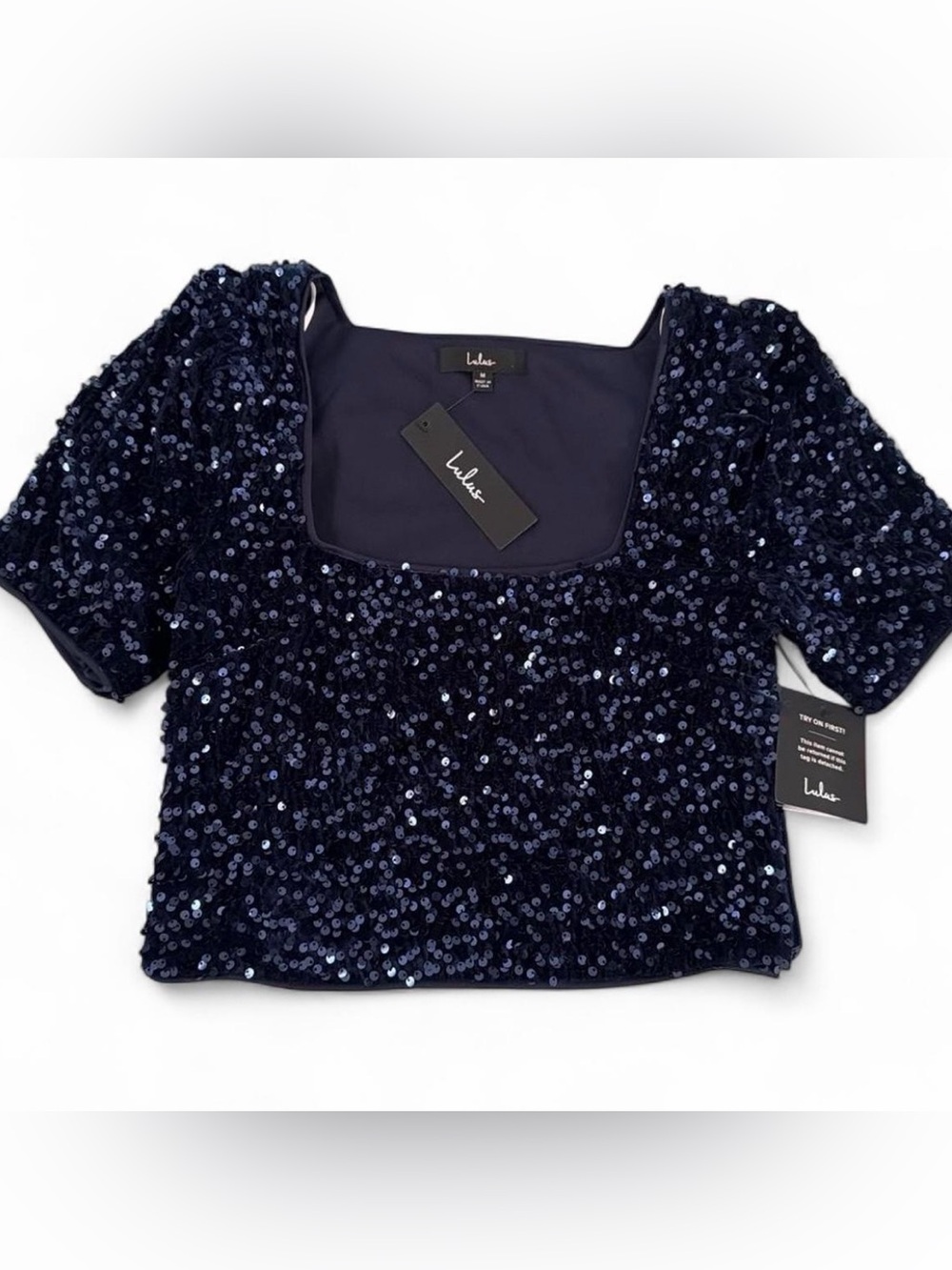 Sequins crop Top